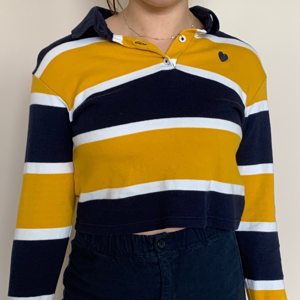 New Look striped crop top